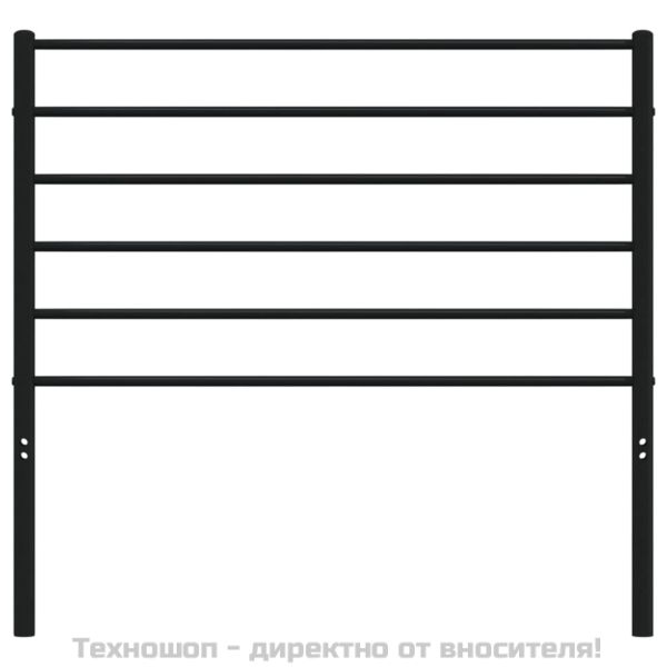 Метална резервна табла за легло, черна, 107 см