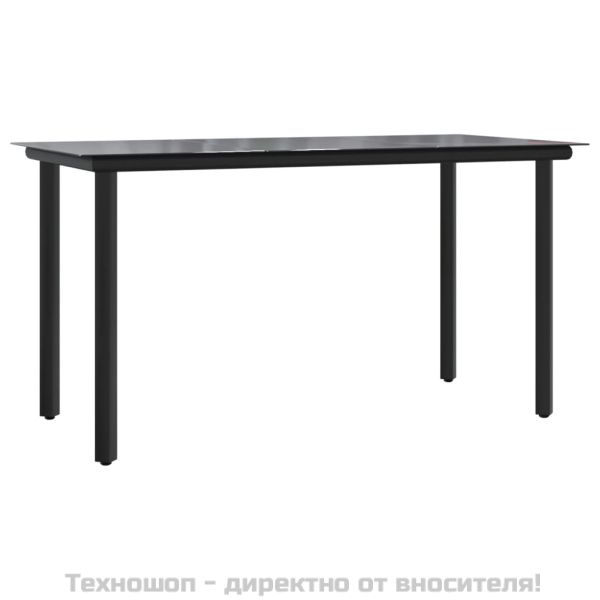 Градински комплект от 5 части с възглавници полиратан и стомана