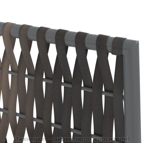 Градински комплект от 3 части с възглавници полиратан и стомана