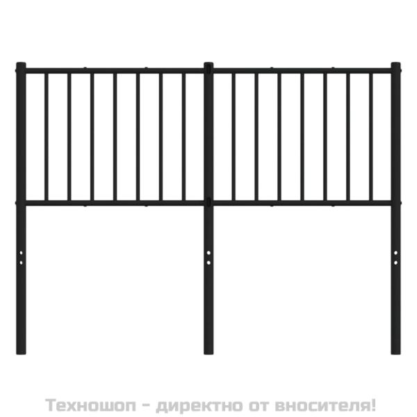 Метална резервна табла за легло, черна, 120 см