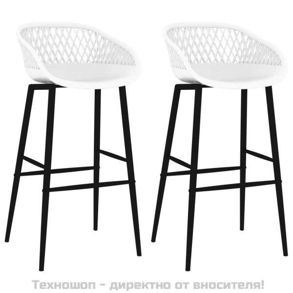 Бар столове, 2 бр, бели