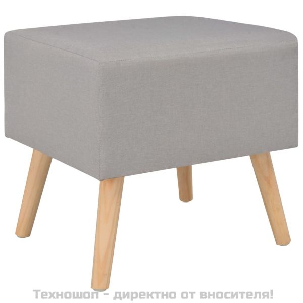 Нощни шкафчета, 2 бр, сиви, 40x35x40 см, плат