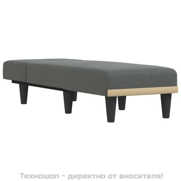 Кушетка, тъмносива, текстил
