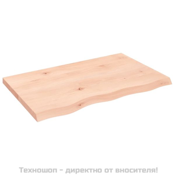Стенен рафт, 80x50x(2-4) см, необработен масивен дъб
