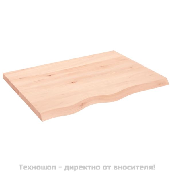 Стенен рафт, 80x60x(2-4) см, необработен масивен дъб