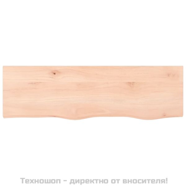 Стенен рафт, 100x30x(2-4) см, необработен масивен дъб