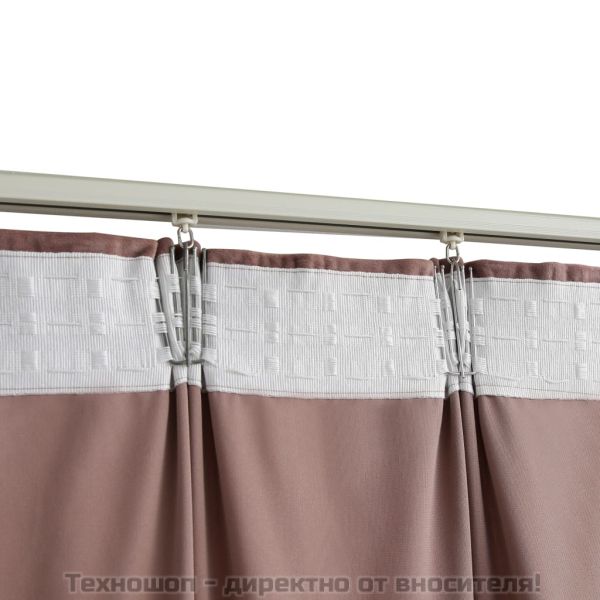 Затъмняващи завеси с куки 2 бр кадифе антично розово 140x175 см