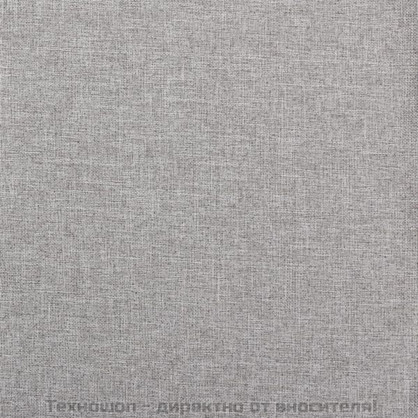 Затъмняваща завеса с пръстени имитация лен сива 290x245 см