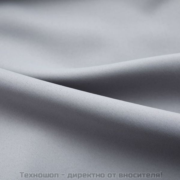 Затъмняващи завеси с куки, 2 бр, сиви, 140x225 см