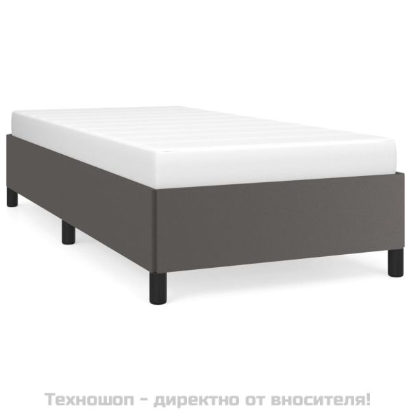 Pамка за легло сива 90x200 см изкуствена кожа