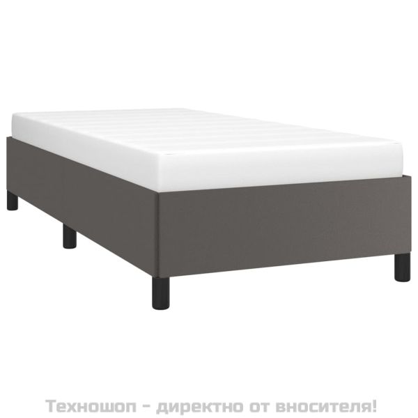 Pамка за легло сива 90x200 см изкуствена кожа