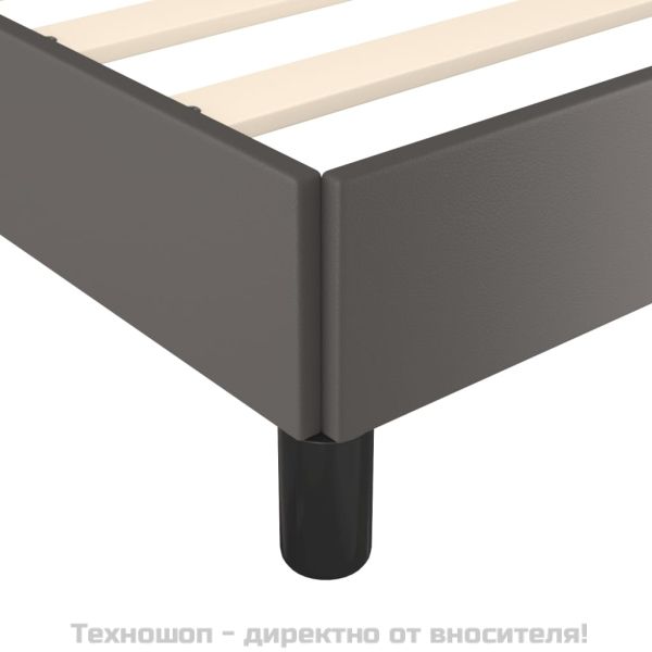 Pамка за легло сива 90x200 см изкуствена кожа