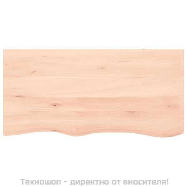 Стенен рафт, 100x50x(2-6) см, необработен масивен дъб