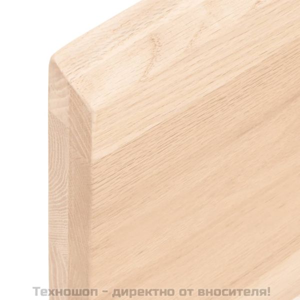 Стенен рафт, 100x50x(2-4) см, необработен масивен дъб