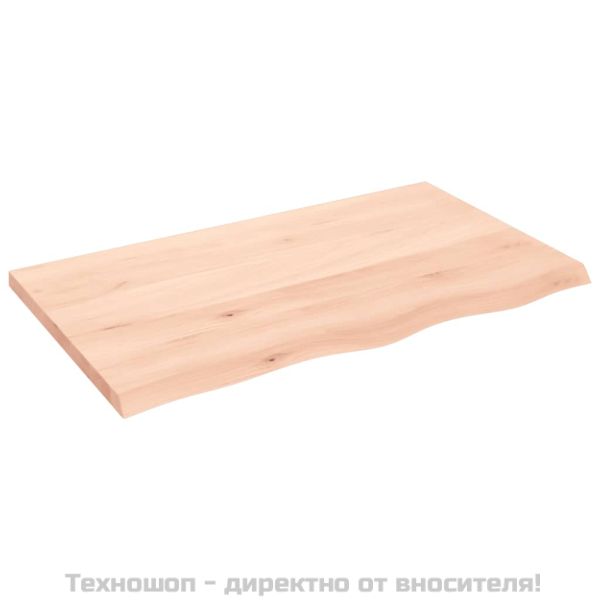 Стенен рафт, 100x60x(2-4) см, необработен масивен дъб