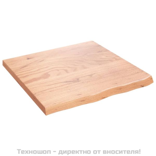 Стенен рафт светлокафяв 60x60x(2-4) см обработен масивен дъб