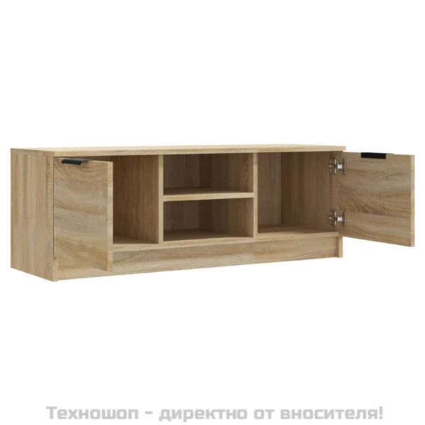 ТВ шкаф, бетонно сиво, 102x35x36,5 см, инженерно дърво