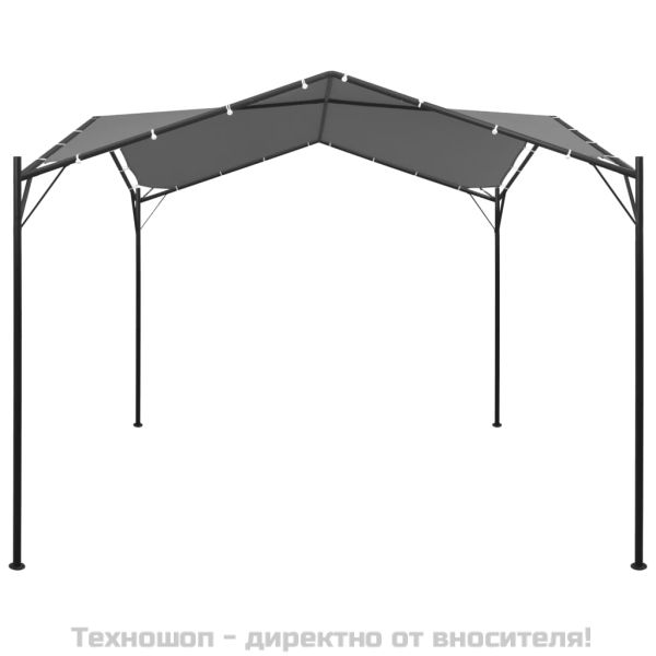 Градински навес, 4x4 м, антрацит
