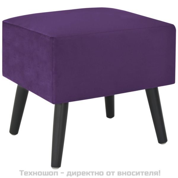 Нощно шкафче, тъмнолилаво, 40x35x40 см, кадифе