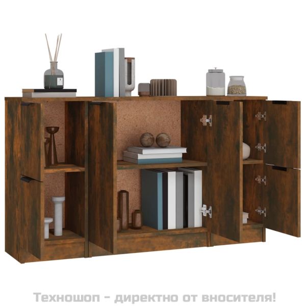 Сайдборди, 3 бр, опушен дъб, инженерно дърво