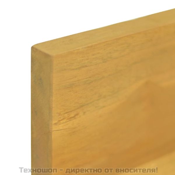 Стенни рафтове 2 бр 110x10x10 см тиково дърво масив