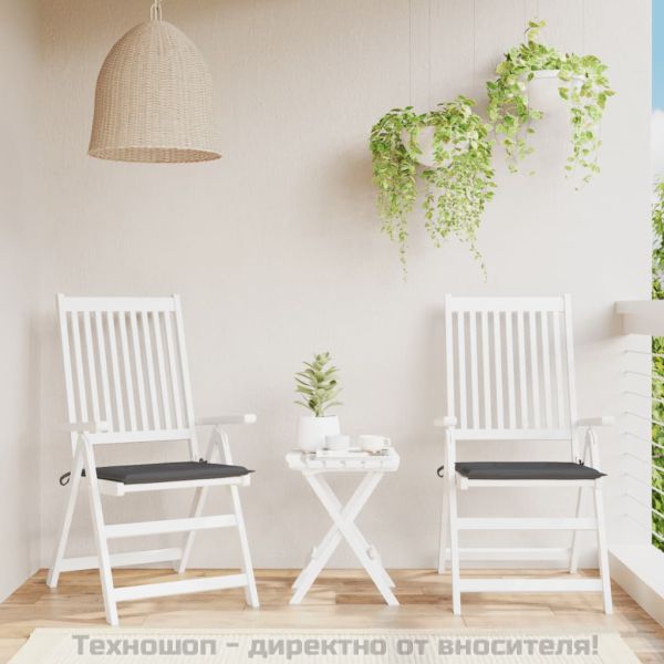 Възглавници за столове 2 бр антрацит 40x40x4 см Оксфорд плат