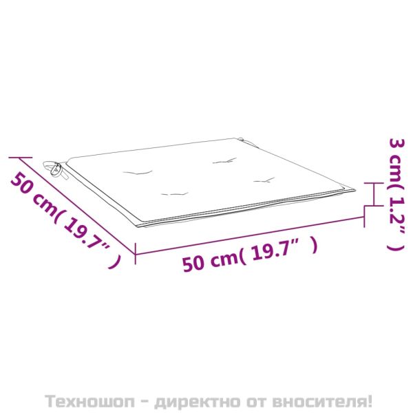 Възглавници за столове 4 бр сиви 50x50x4 см Оксфорд плат