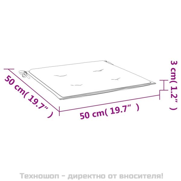 Възглавници за столове 4 бр таупе 50x50x4 см Оксфорд плат