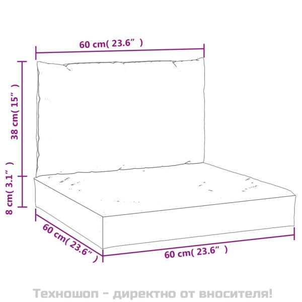 Палетни възглавници, 2 бр, яркозелени, Оксфорд плат