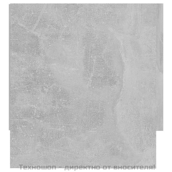 Гардероб, бетонно сиво, 100x32,5x35 см, инженерно дърво