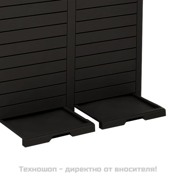Външен кош за боклук, черен, 78x41x86 см, полипропилен