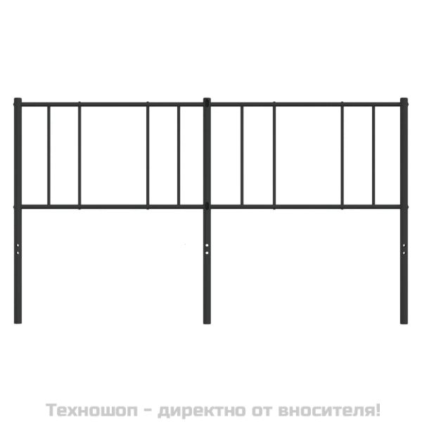 Метална резервна табла за легло, черна, 180 см