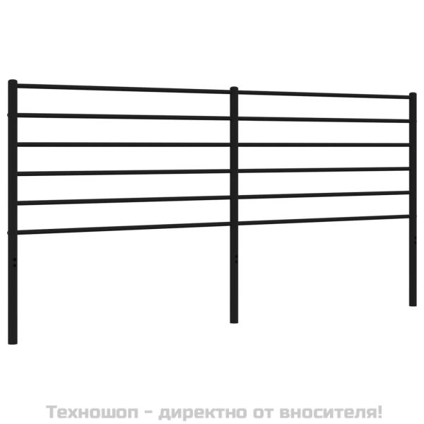 Метална резервна табла за легло, черна, 180 см