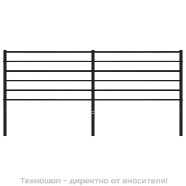 Метална резервна табла за легло, черна, 180 см