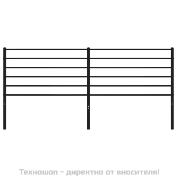 Метална резервна табла за легло, черна, 200 см