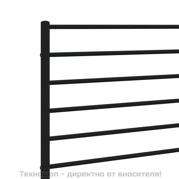 Метална резервна табла за легло, черна, 200 см