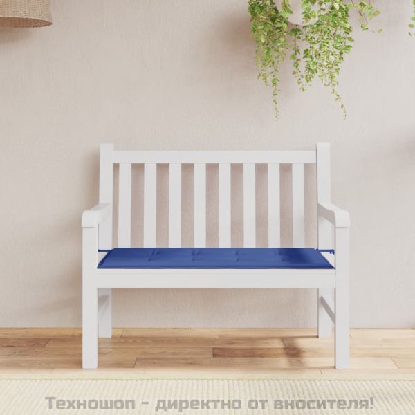 Възглавница за пейка кралско синьо 100x50x3 см Оксфорд плат