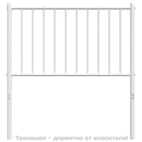 Метална резервна табла за легло, бяла, 80 см