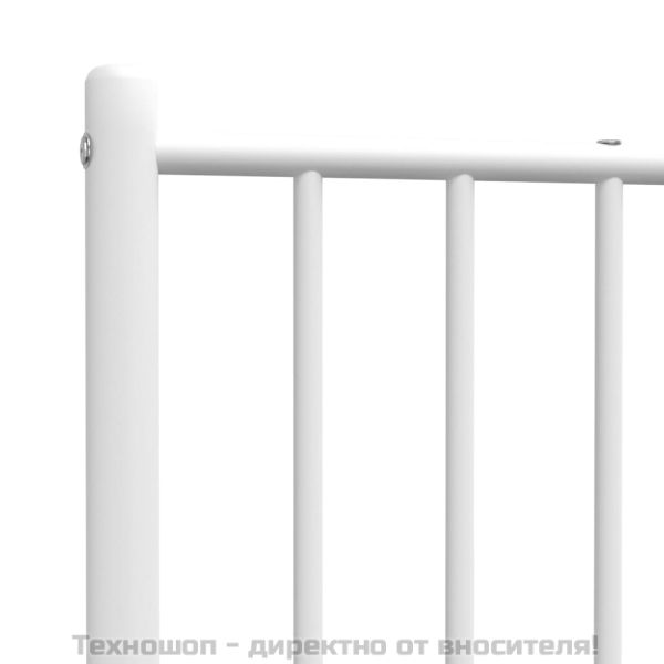 Метална резервна табла за легло, бяла, 80 см