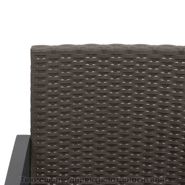 Градински трапезни столове 2 бр кафяви PP ратан