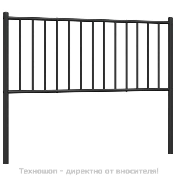 Метална резервна табла за легло, черна, 75 см