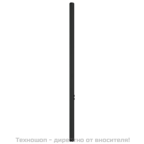 Метална резервна табла за легло, черна, 75 см