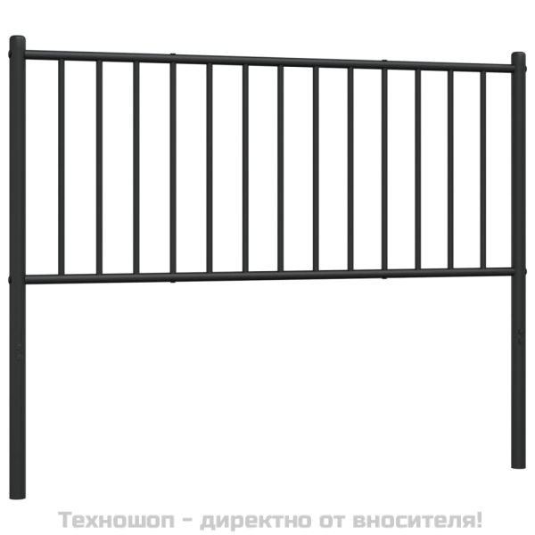 Метална резервна табла за легло, черна, 75 см