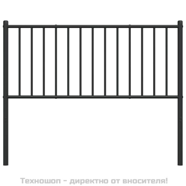 Метална резервна табла за легло, черна, 75 см