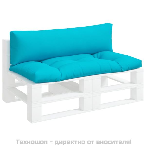 Палетни възглавници, 2 бр, тюркоаз, плат Оксфорд