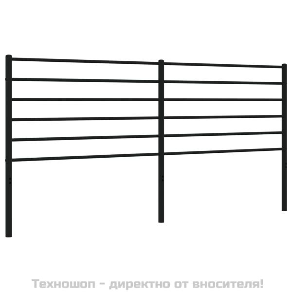 Метална резервна табла за легло, черна, 193 см