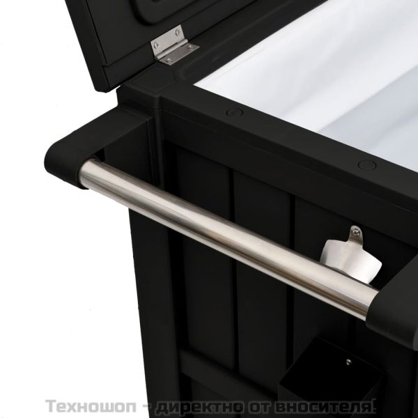 Количка за сервиране 3 в 1, черна, полипропилен