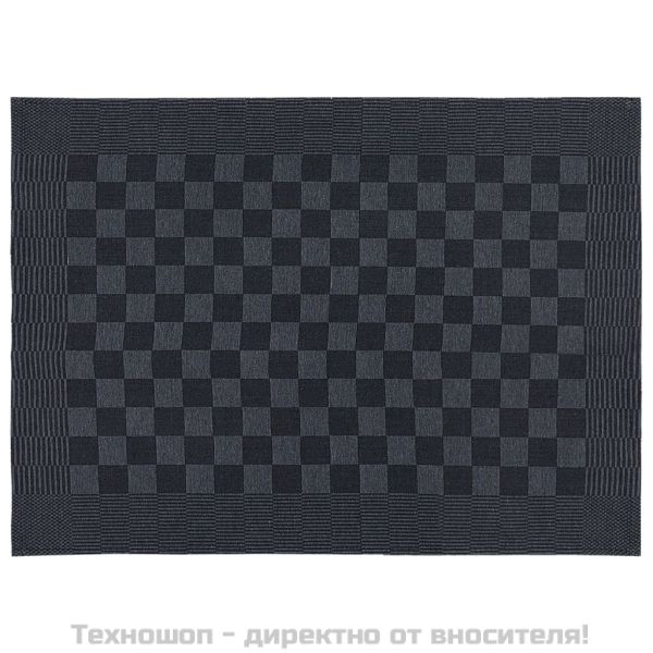 Комплект кърпи от 10 части, черен и сив, памук