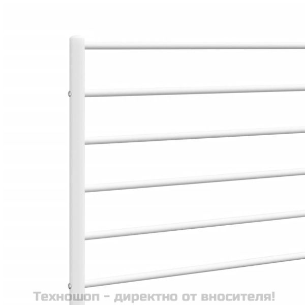 Метална резервна табла за легло, бяла, 120 см