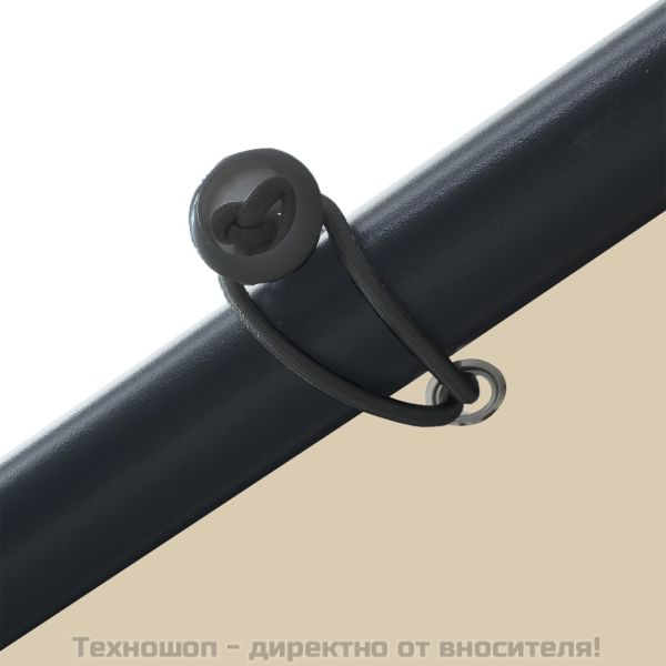 Навес беседка бежов 3x3 м стомана и текстил